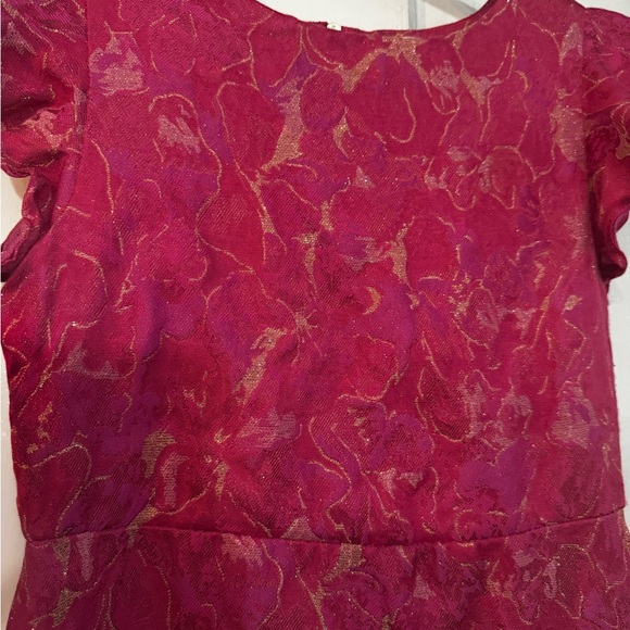 Magenta Ruffled Dress - Picture 3 of 4